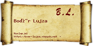 Boár Lujza névjegykártya